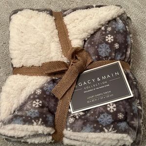 NWT, sherpa luxury throw